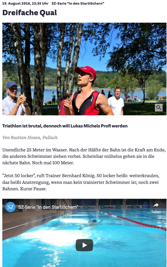 Artikel aus der Süddeutschen Zeitung vom 19.08.2016